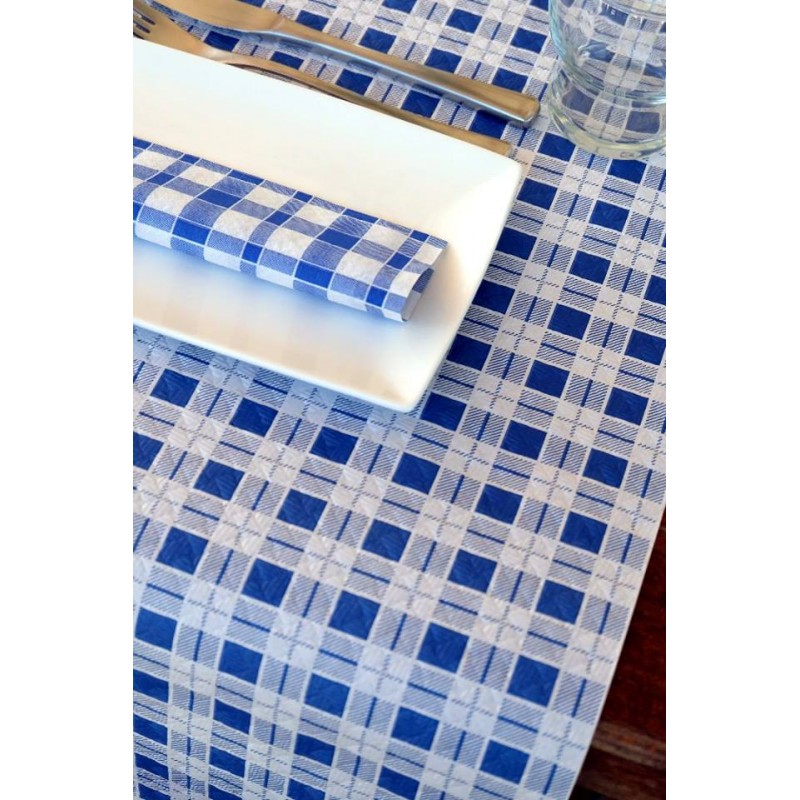 MANTELILLO 30X40 CUADROS AZUL 1000 UNIDADES